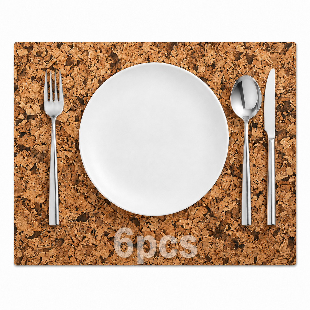 Mantel Individual Corcho | Set de 4 y 6 Piezas – XUMA DECO