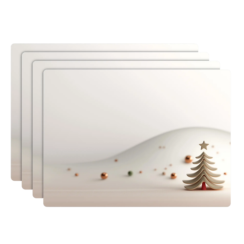 Set de 4 Manteles Individuales Navideños Clay Tree – Fácil Limpieza | XUMA DECO