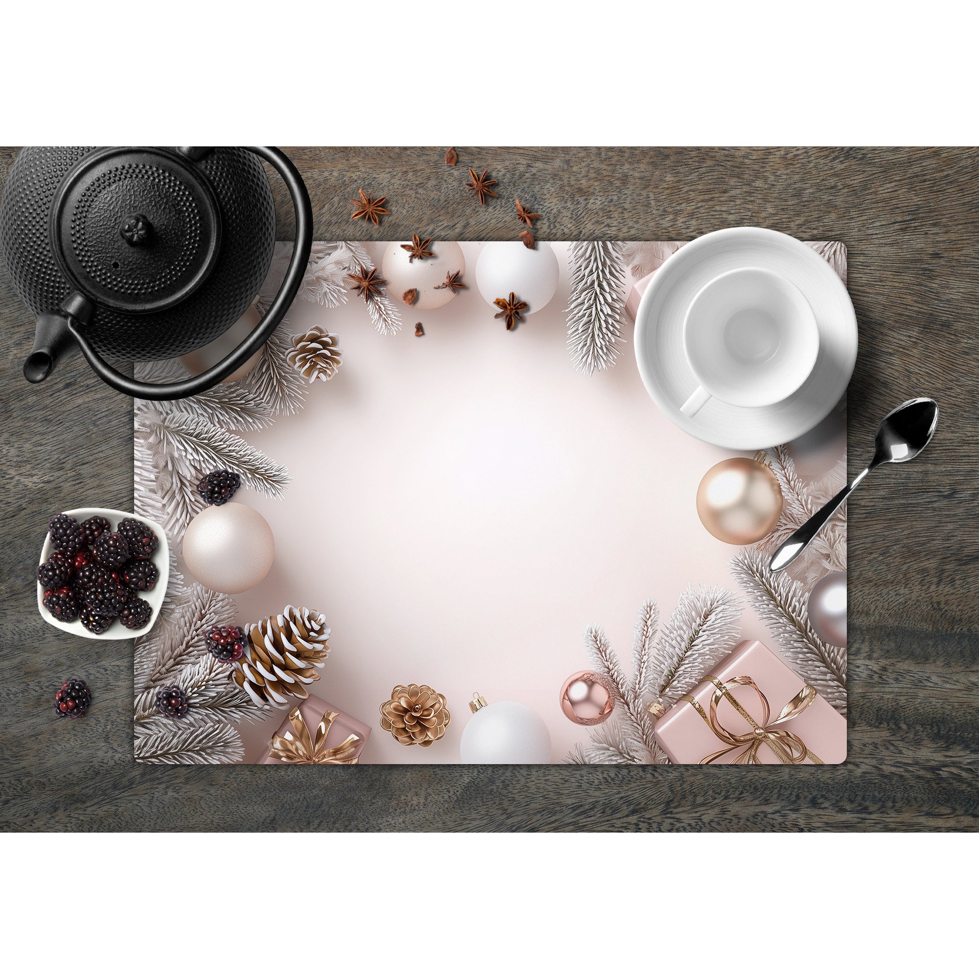 Set de 4 Manteles Individuales Navideños Dream of Garland – Fácil Limpieza | XUMA DECO