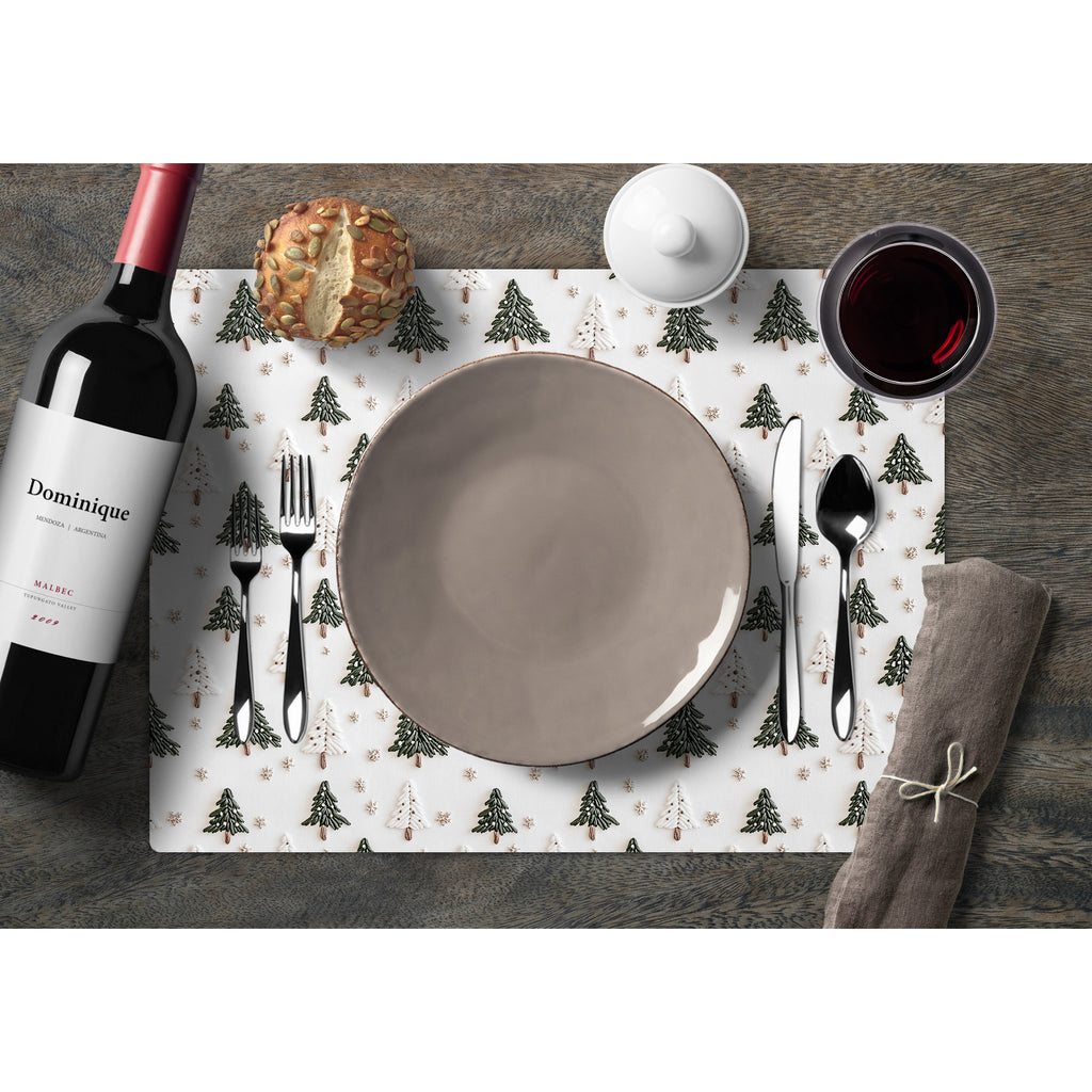 Set de 4 Manteles Individuales Navideños Winter Charm – Fácil Limpieza | XUMA DECO