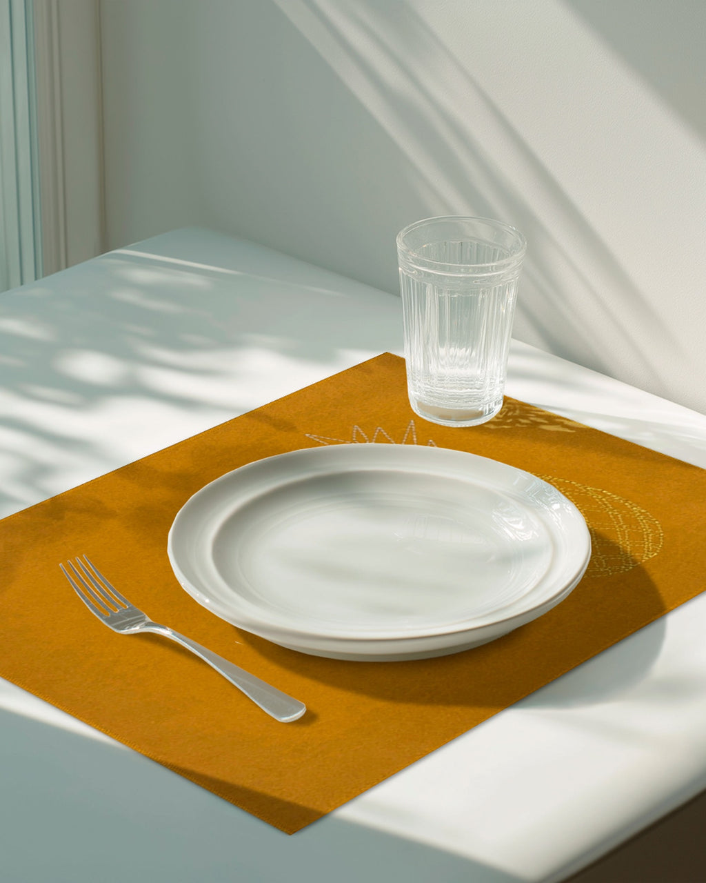 Mantel individual Piñas de XUMA DECO con plato y vaso