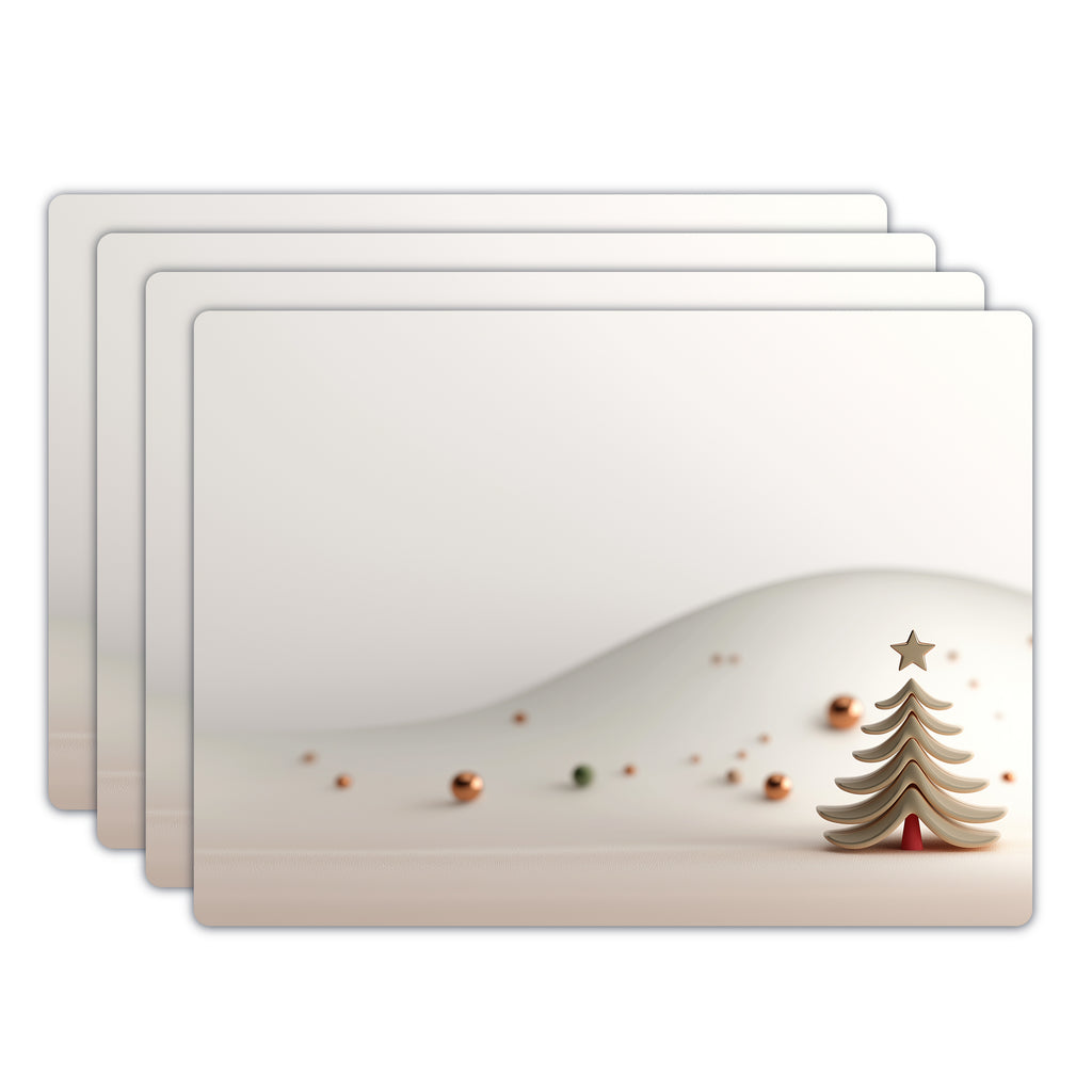 Set de 4 Manteles Individuales Navideños Clay Tree – Fácil Limpieza | XUMA DECO