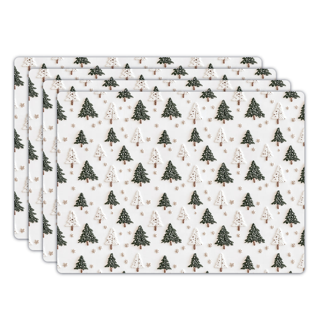 Set de 4 Manteles Individuales Navideños Winter Charm – Fácil Limpieza | XUMA DECO