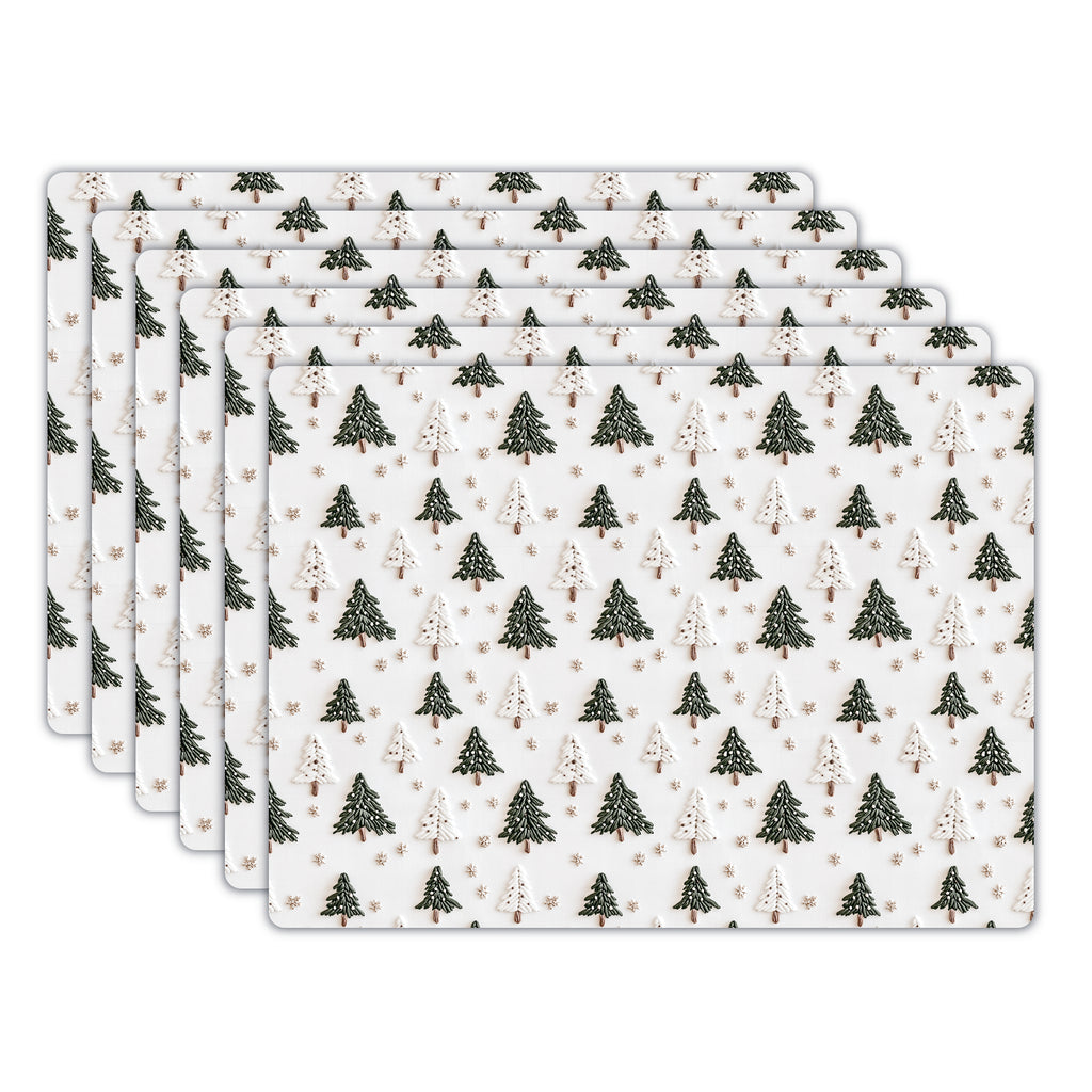 XMAS | Set de 6 Manteles Individuales Winter Charm | Resistentes y Limpios en Segundos.