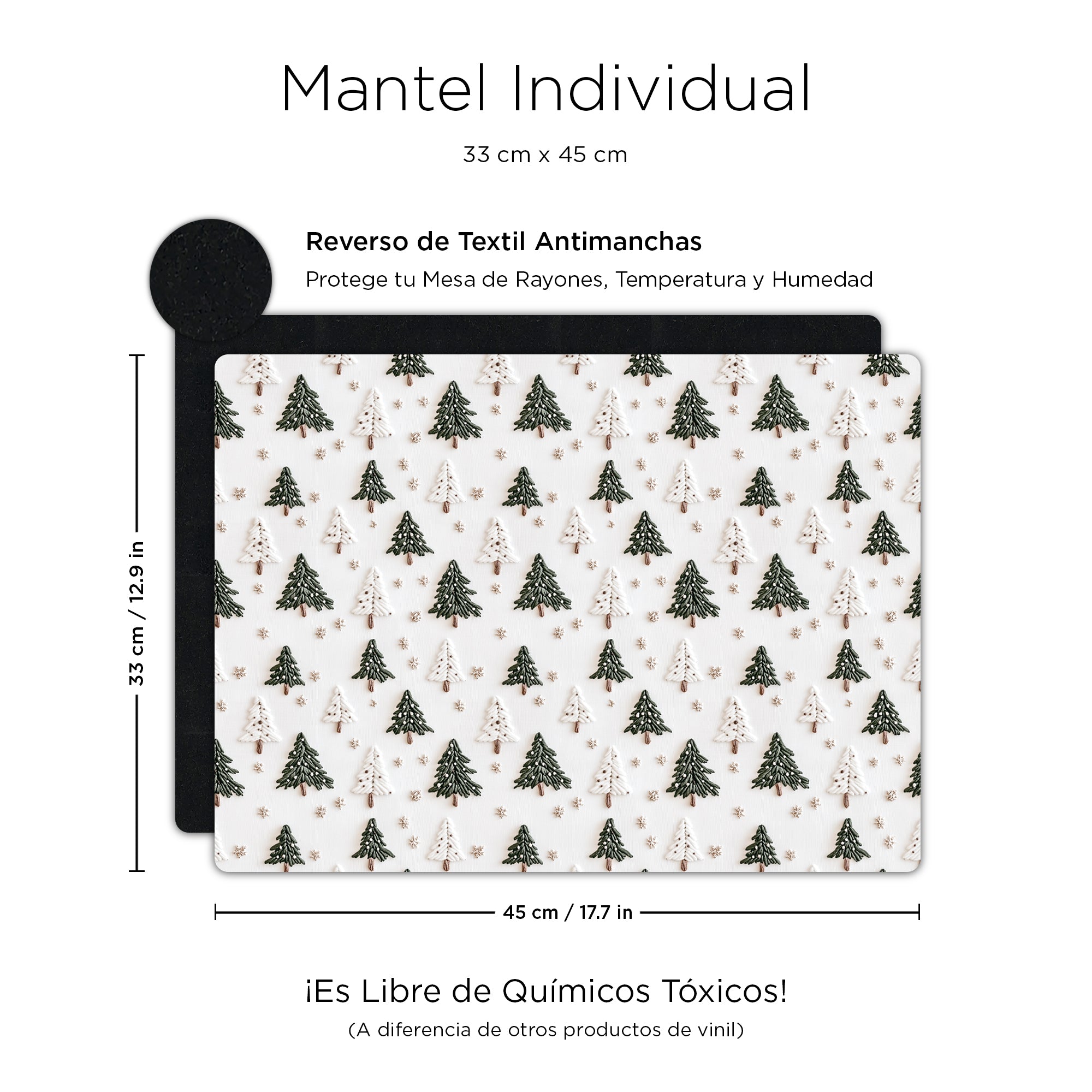 XMAS | Set de 6 Manteles Individuales Winter Charm | Resistentes y Limpios en Segundos.
