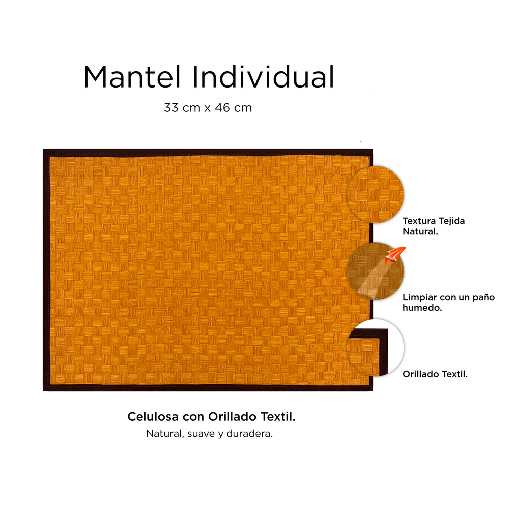 Detalle Mantel Individual Toledo Miel XUMA DECO