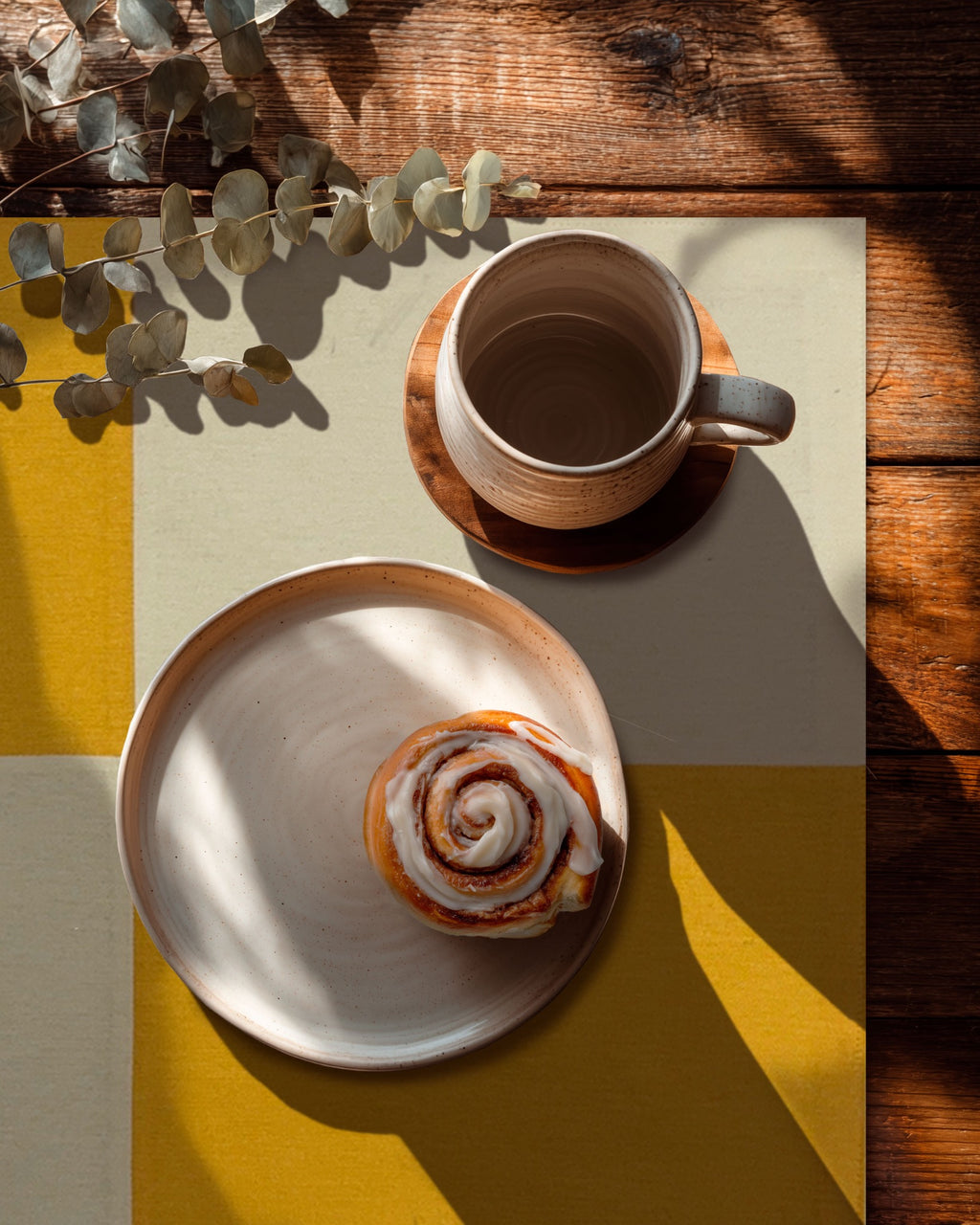 Mantel individual Japan Amarillo de XUMA DECO para desayuno