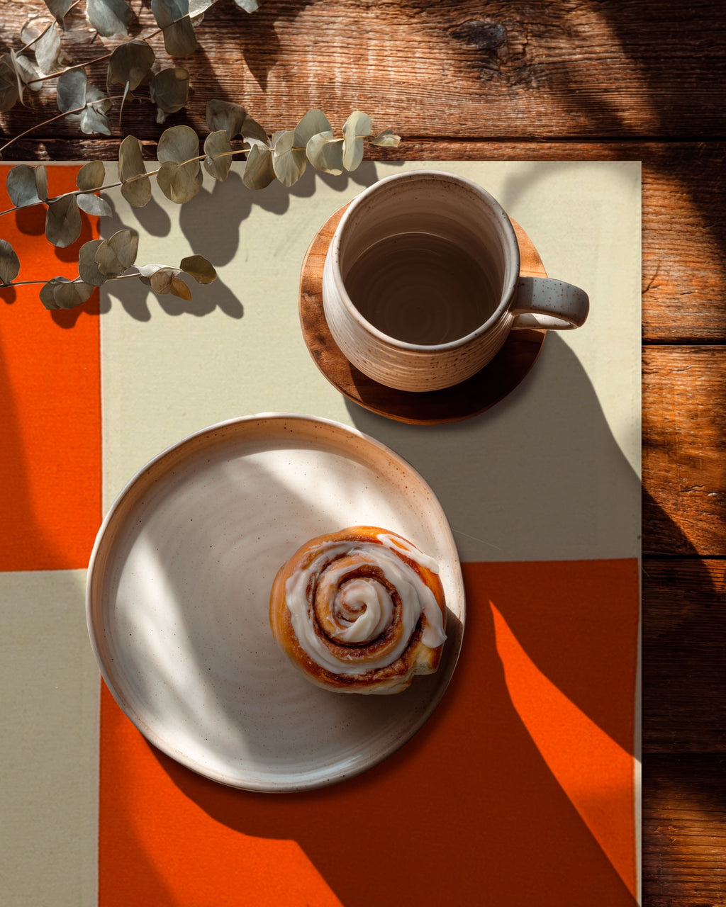 Mantel individual Japan Naranja de XUMA DECO para desayuno